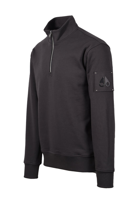 MOOSE KNUCKLES HARTSFIELD HALF ZIP CEMENT Moose Knuckles Michael Stewart Menswear  Sweatshirts
