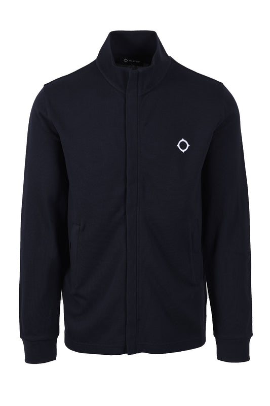 Ma.Strum Pique Full Zip Ink Navy