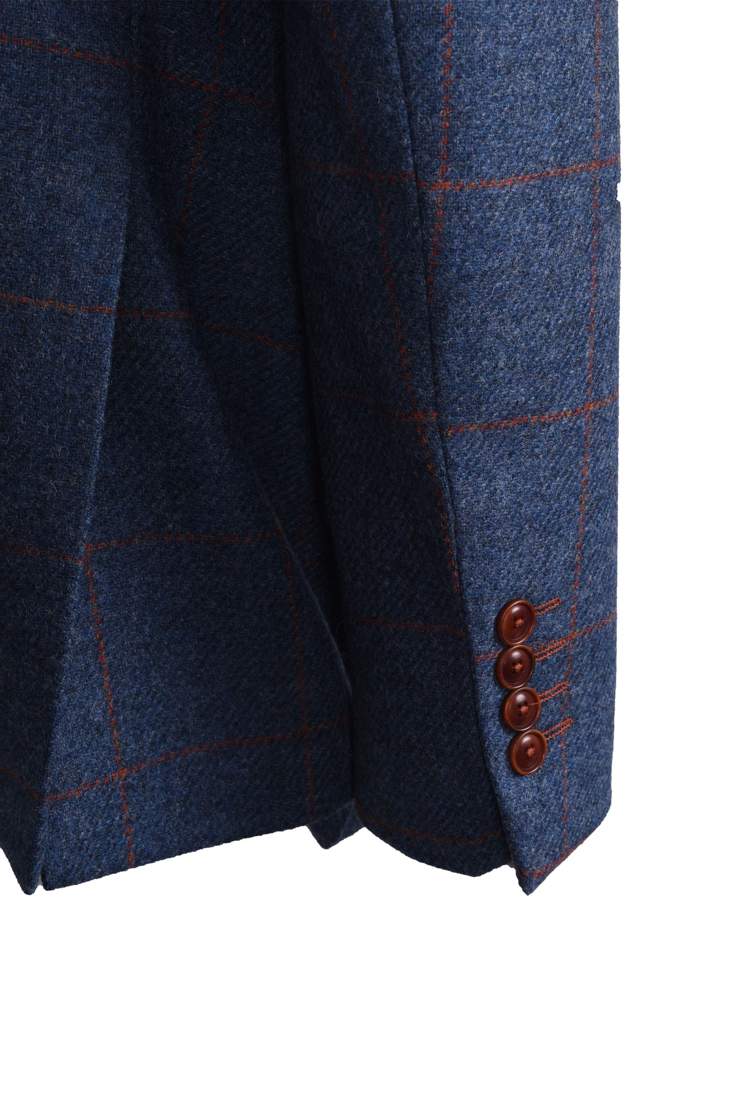 Mazzelli Jacket and Waistcoat Blue/Orange Check