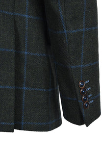 Mazzelli Jacket and Waistcoat Green/Blue Check Mazzelli