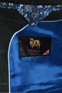 Mazzelli Jacket and Waistcoat Green/Blue Check Mazzelli