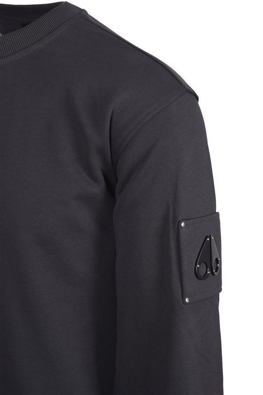 Moose Knuckles Hartsfield Crew Neck Sweatshirt Cement