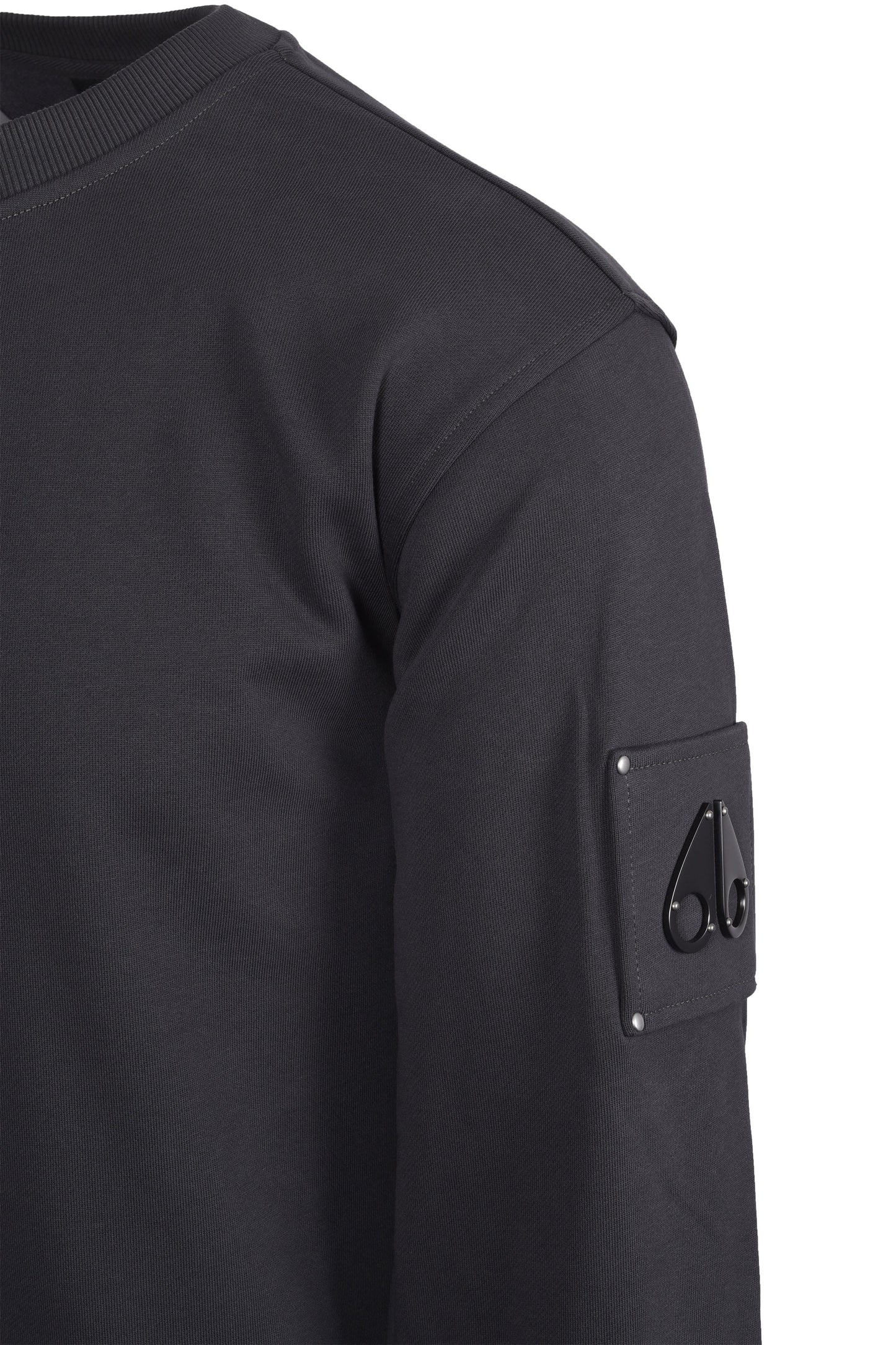 Moose Knuckles Hartsfield Crew Neck Sweatshirt Cement