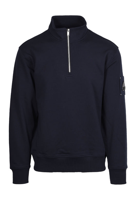 Moose Knuckles Hartsfield Half Zip Sweatshirt Navy
