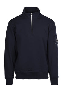Moose Knuckles Hartsfield Half Zip Sweatshirt Navy Moose Knuckles