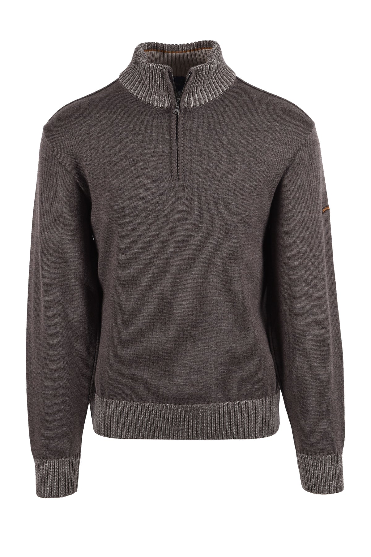 PAUL AND SHARK HALF ZIP JUMPER BROWN