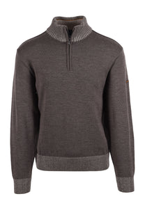 PAUL AND SHARK HALF ZIP JUMPER BROWN