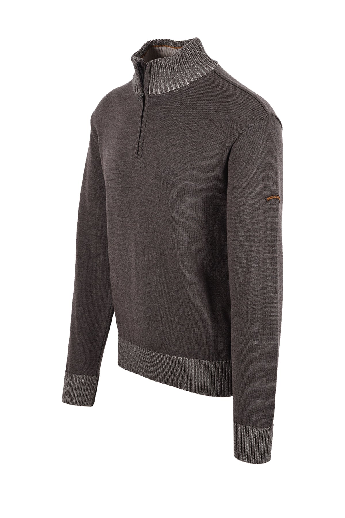 PAUL AND SHARK HALF ZIP JUMPER BROWN