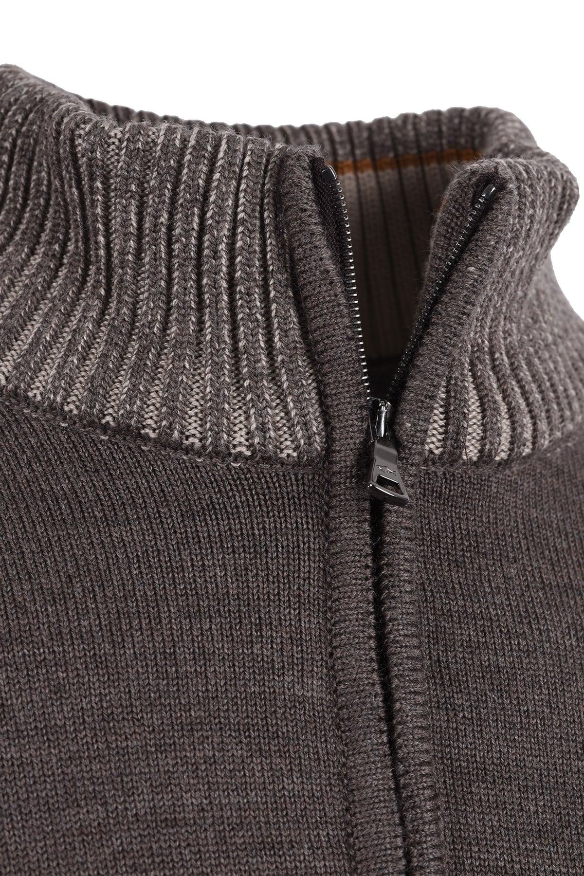 PAUL AND SHARK HALF ZIP JUMPER BROWN