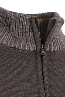 PAUL AND SHARK HALF ZIP JUMPER BROWN