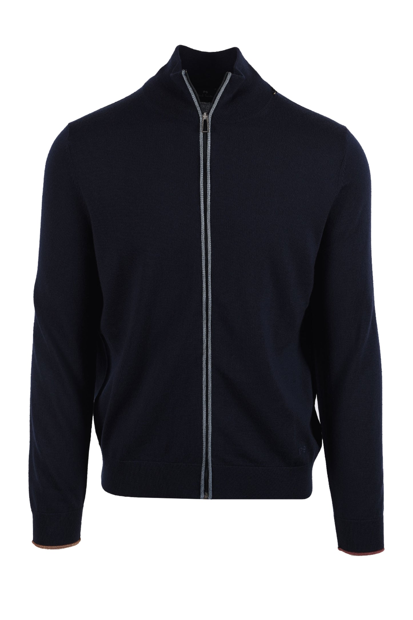 PAUL SMITH CARDIGAN ZIP UP BLUE Paul Smith Michael Stewart Menswear  Knitwear