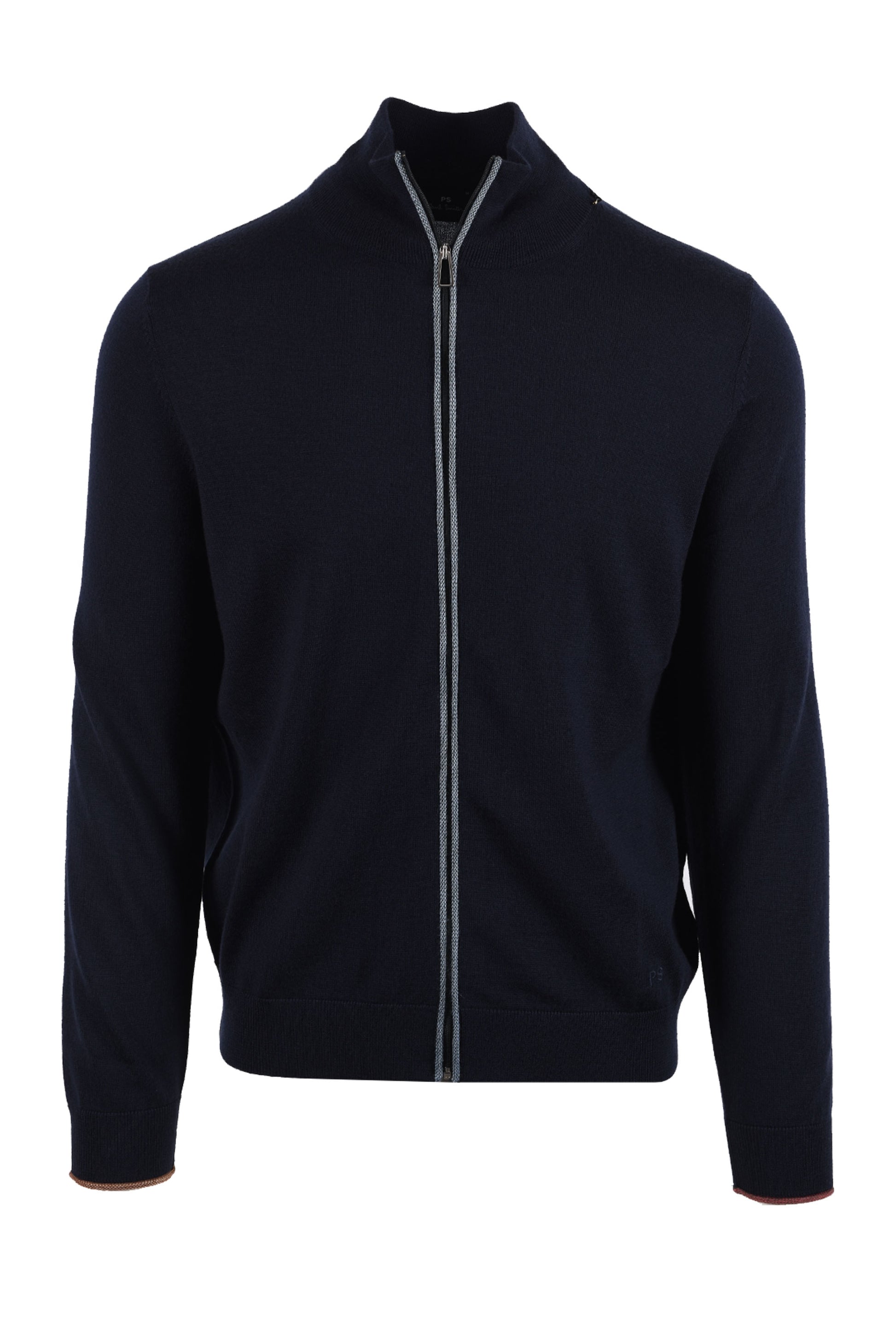 PAUL SMITH CARDIGAN ZIP UP BLUE Paul Smith Michael Stewart Menswear  Knitwear
