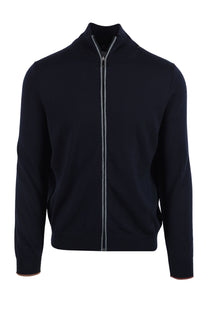 PAUL SMITH CARDIGAN ZIP UP BLUE Paul Smith Michael Stewart Menswear  Knitwear