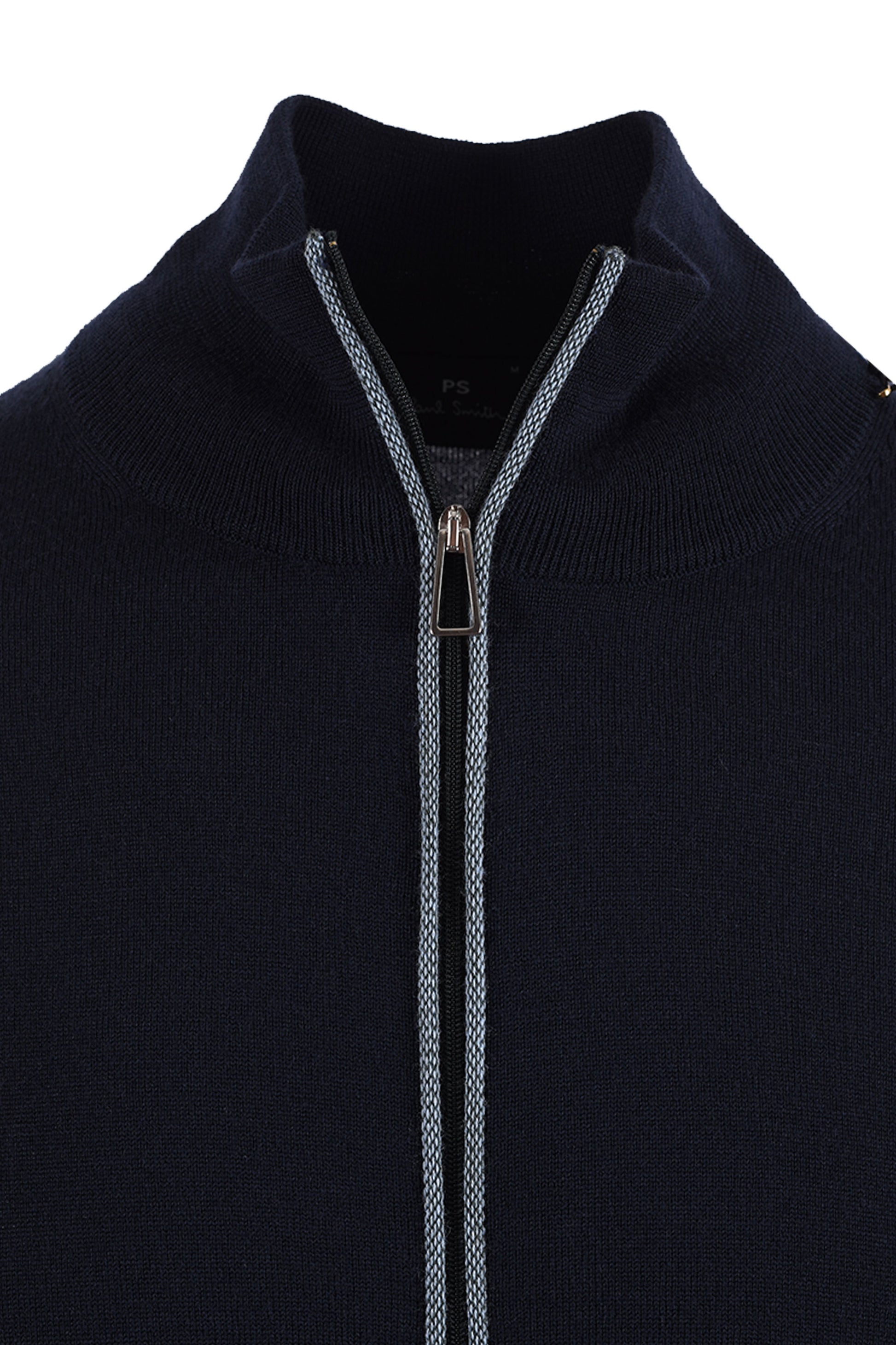 PAUL SMITH CARDIGAN ZIP UP BLUE Paul Smith Michael Stewart Menswear  Knitwear