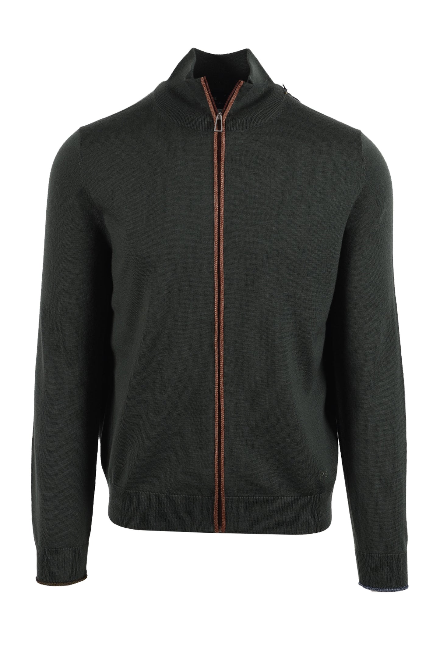 PAUL SMITH CARDIGAN ZIP UP GREEN Paul Smith Michael Stewart Menswear  Knitwear