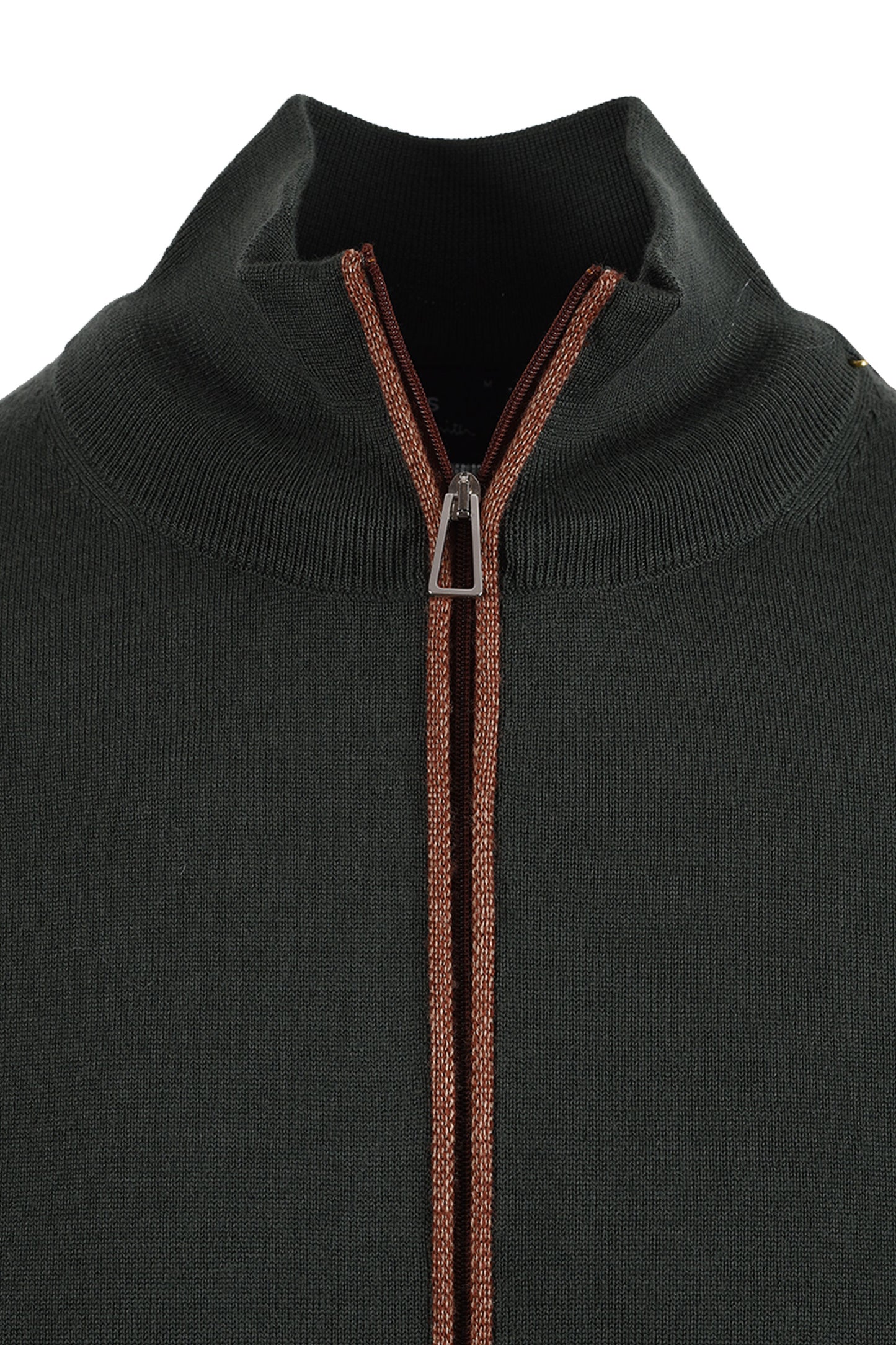 PAUL SMITH CARDIGAN ZIP UP GREEN Paul Smith Michael Stewart Menswear  Knitwear