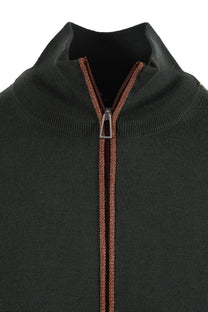 PAUL SMITH CARDIGAN ZIP UP GREEN Paul Smith Michael Stewart Menswear  Knitwear