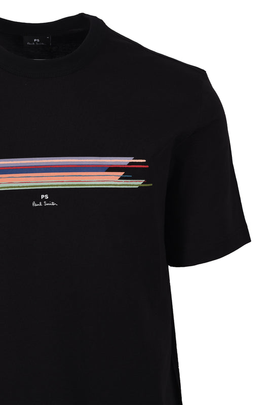 PAUL SMITH CASUAL FIT STRIPE T-SHIRT BLACK