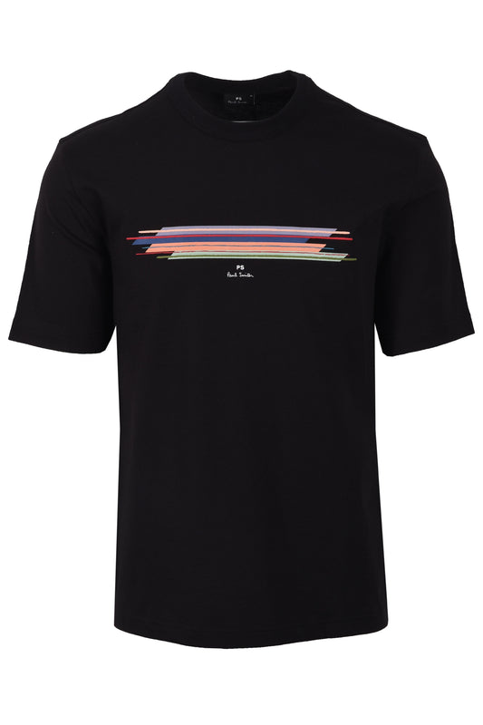 PAUL SMITH CASUAL FIT STRIPE T-SHIRT BLACK