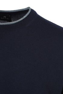 PAUL SMITH CREW NECK SWEATSHIRT NAVY Paul Smith Michael Stewart Menswear  Knitwear