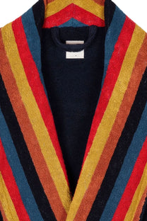 PAUL SMITH DRESSING GOWN ARTIST STRIPE NAVY Paul Smith Michael Stewart Menswear  Dressing Gown