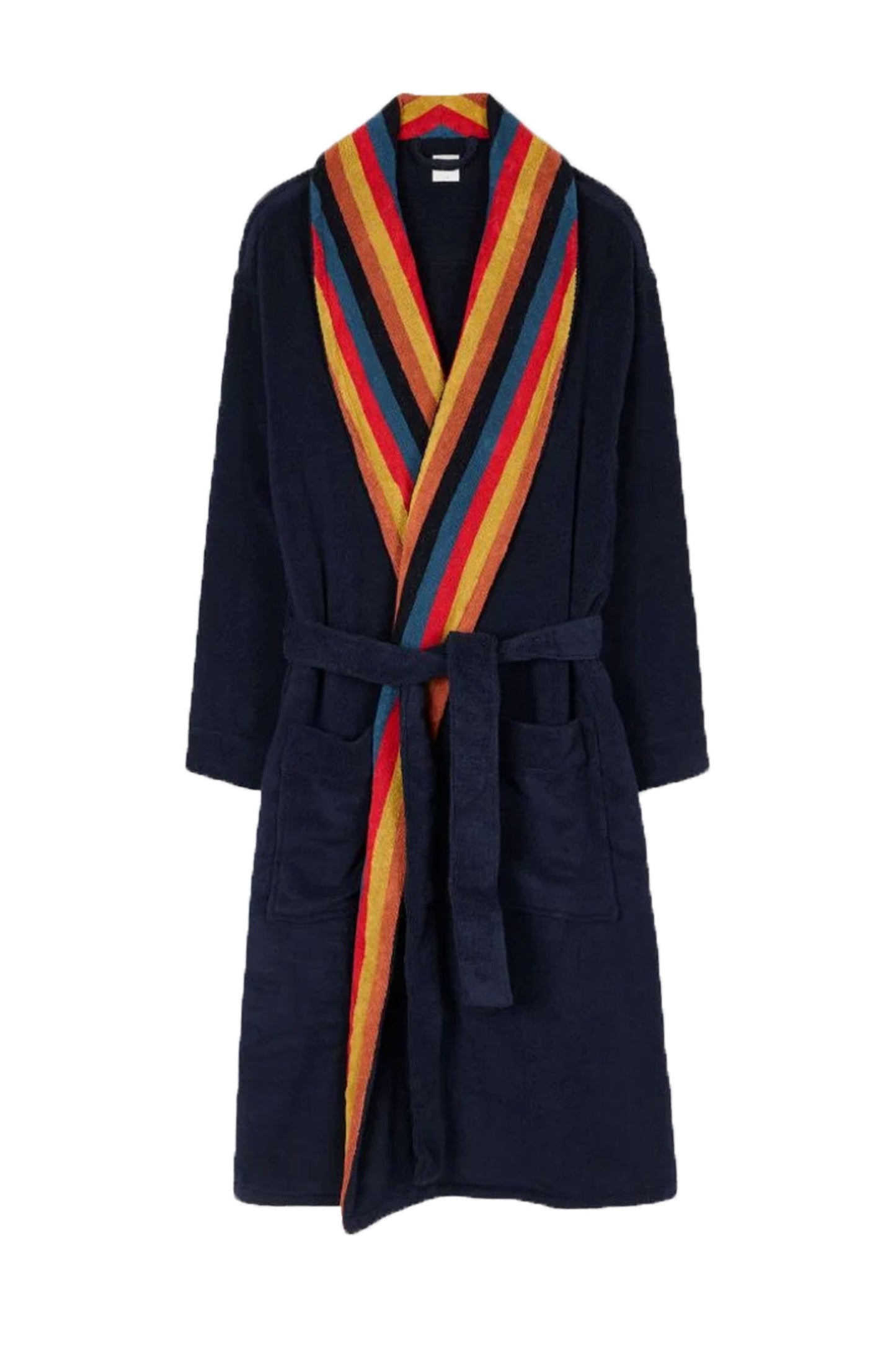 PAUL SMITH DRESSING GOWN ARTIST STRIPE NAVY Paul Smith Michael Stewart Menswear  Dressing Gown