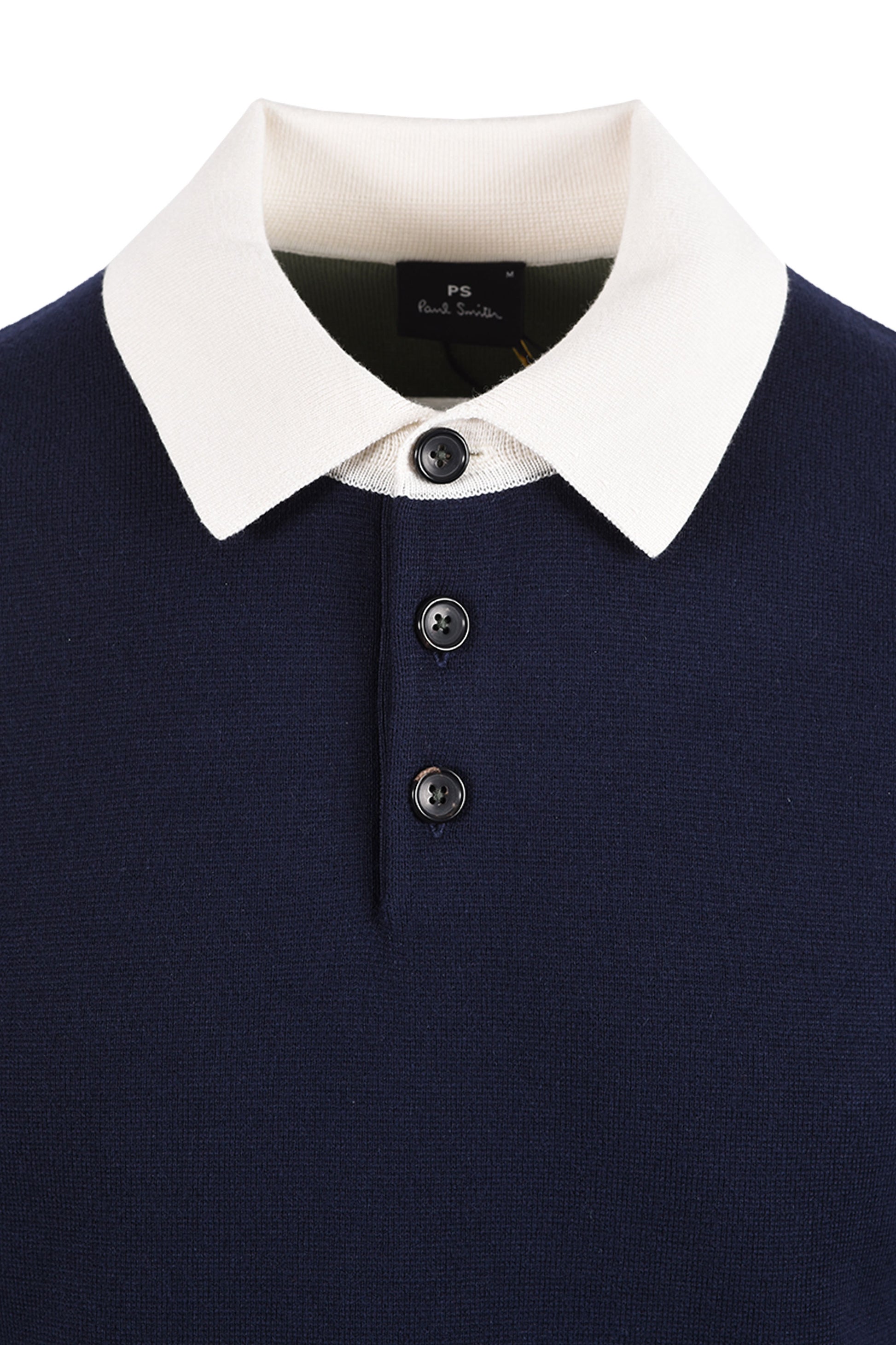 PAUL SMITH LONG SLEEVE POLO BLUE Paul Smith Michael Stewart Menswear  Polo Shirts