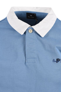 PAUL SMITH LONG SLEEVE POLO BLUE Paul Smith Michael Stewart Menswear  Polo Shirts