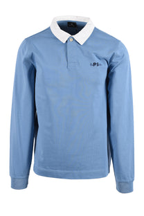 PAUL SMITH LONG SLEEVE POLO BLUE Paul Smith Michael Stewart Menswear  Polo Shirts