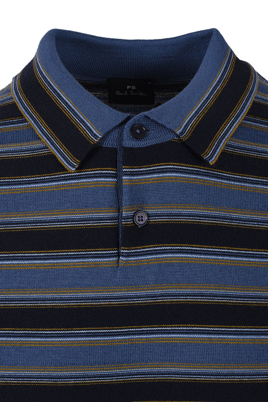 PAUL SMITH LS POLO NAVY Paul Smith Michael Stewart Menswear  Polo Shirts
