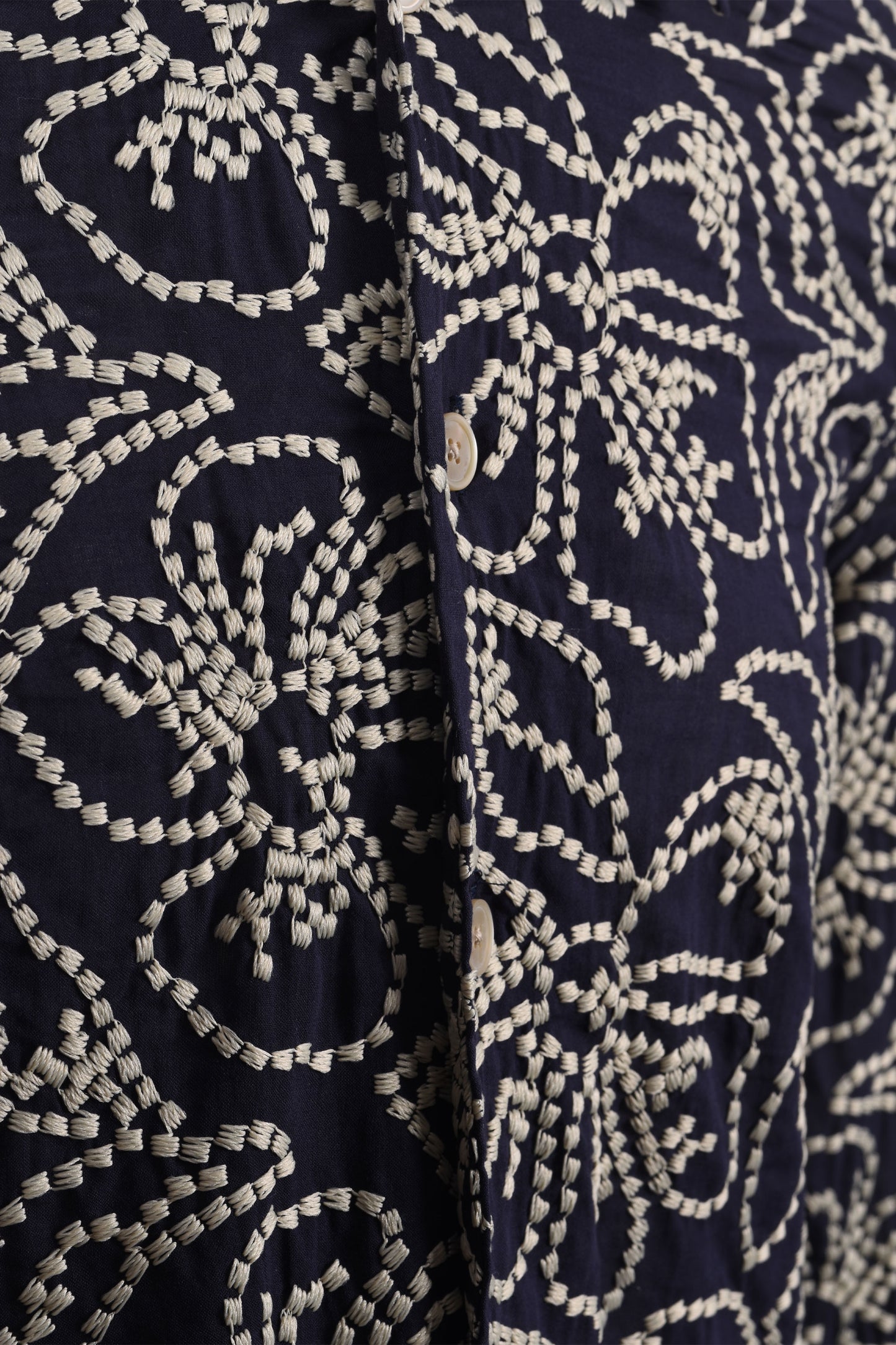 PAUL SMITH LS REG FIT FLORAL SHIRT NAVY