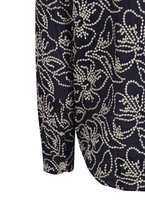 PAUL SMITH LS REG FIT FLORAL SHIRT NAVY Paul Smith