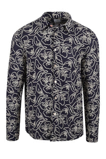 PAUL SMITH LS REG FIT FLORAL SHIRT NAVY Paul Smith