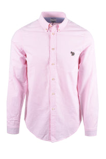 PAUL SMITH LS TAILORED FIT SHIRT ZEBRA BADGE PINK Paul Smith Michael Stewart Menswear  Shirts