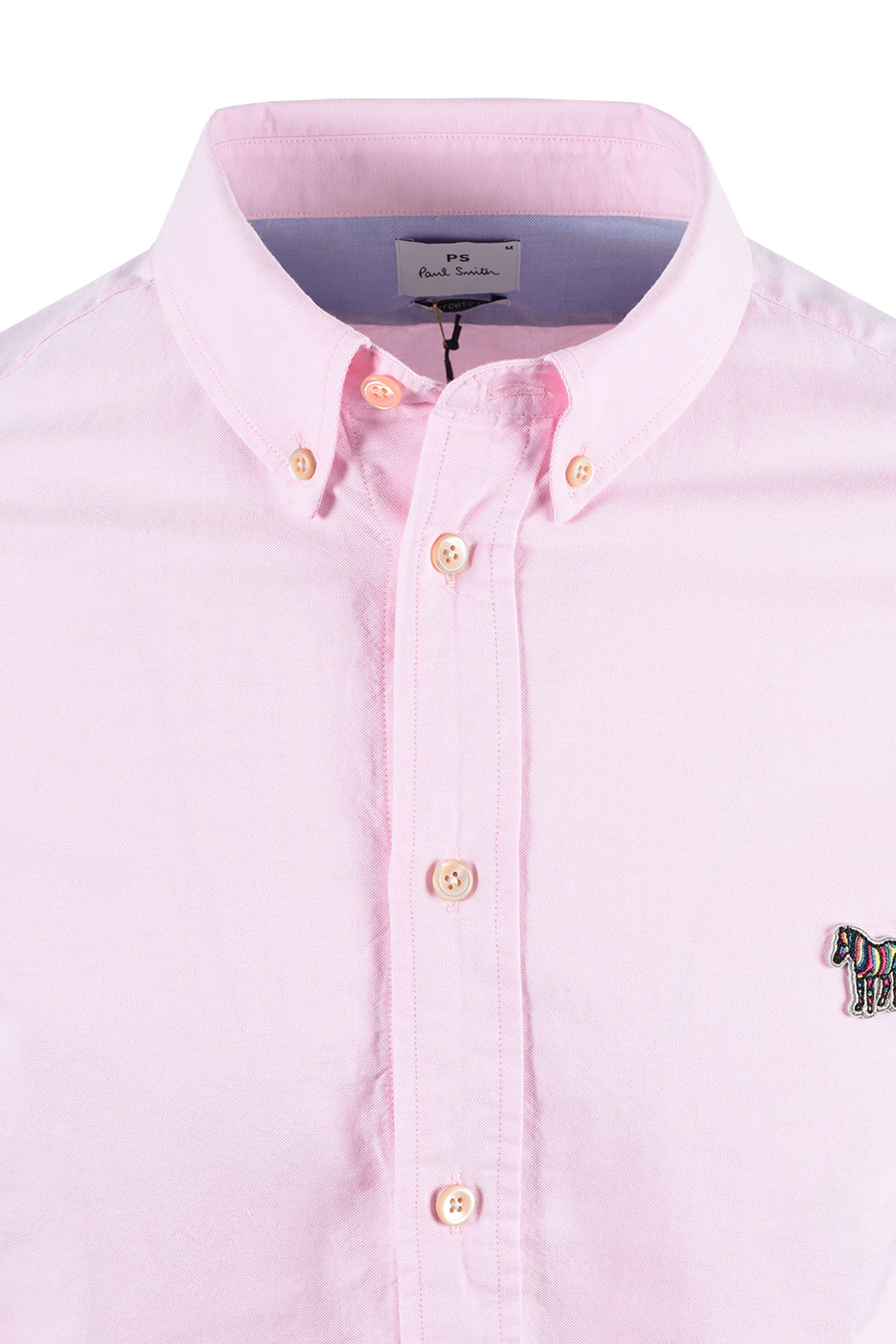 PAUL SMITH LS TAILORED FIT SHIRT ZEBRA BADGE PINK Paul Smith Michael Stewart Menswear  Shirts