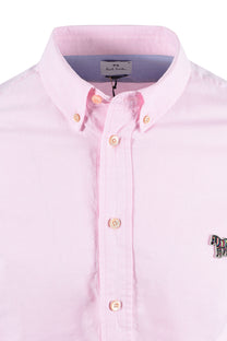 PAUL SMITH LS TAILORED FIT SHIRT ZEBRA BADGE PINK Paul Smith Michael Stewart Menswear  Shirts