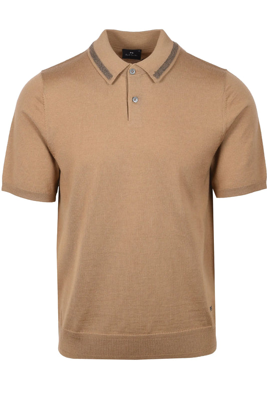 PAUL SMITH MERINO SWEATER SS POLO BEIGE Paul Smith