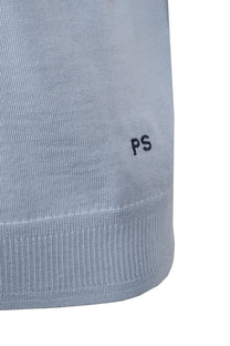 PAUL SMITH MERINO SWEATER SS POLO BLUE Paul Smith