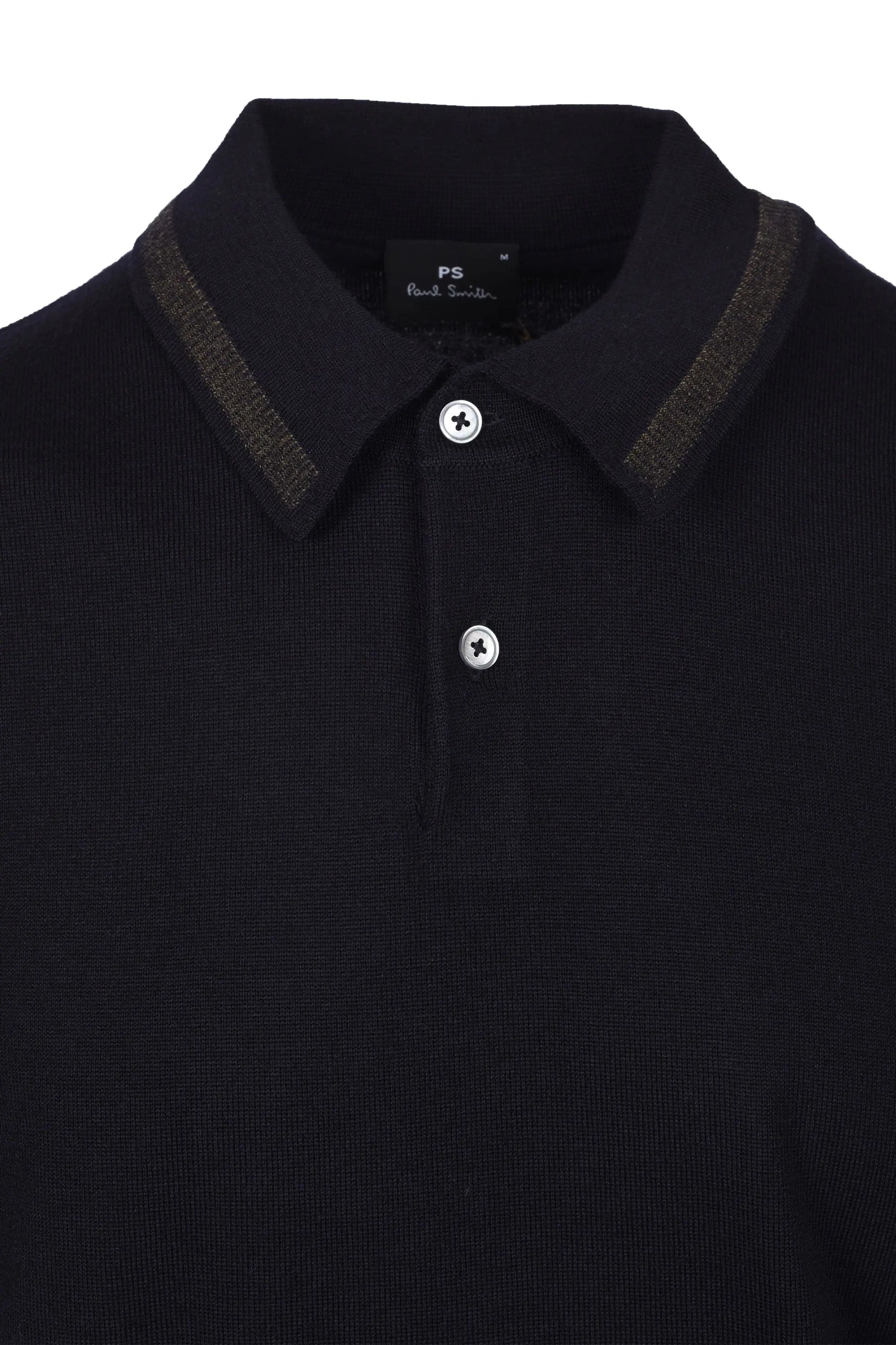 PAUL SMITH MERINO SWEATER SS POLO NAVY Paul Smith