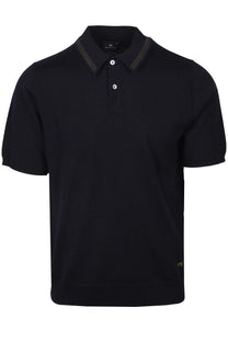 PAUL SMITH MERINO SWEATER SS POLO NAVY Paul Smith