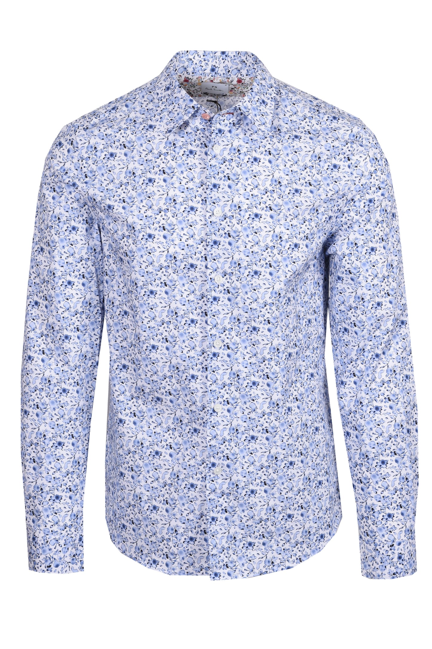 PAUL SMITH PATTERNED LS TAILORED FIT SHIRT LIGHT BLUE