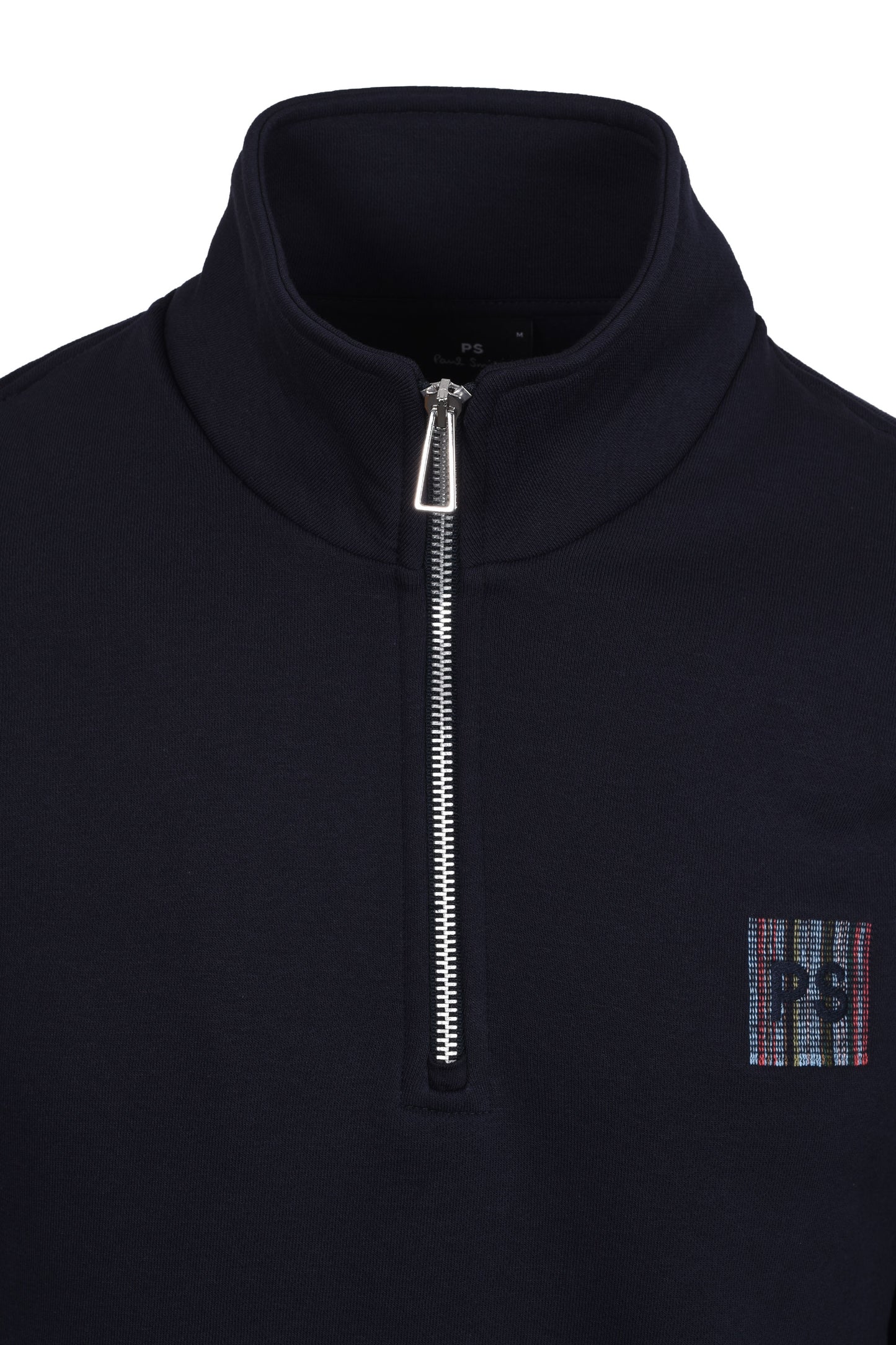 PAUL SMITH PS LOGO HALF ZIP SWEAT NAVY