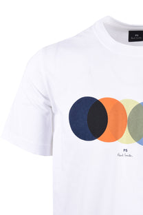 PAUL SMITH REG FIT FOOTBALL T-SHIRT WHITE Paul Smith Michael Stewart Menswear