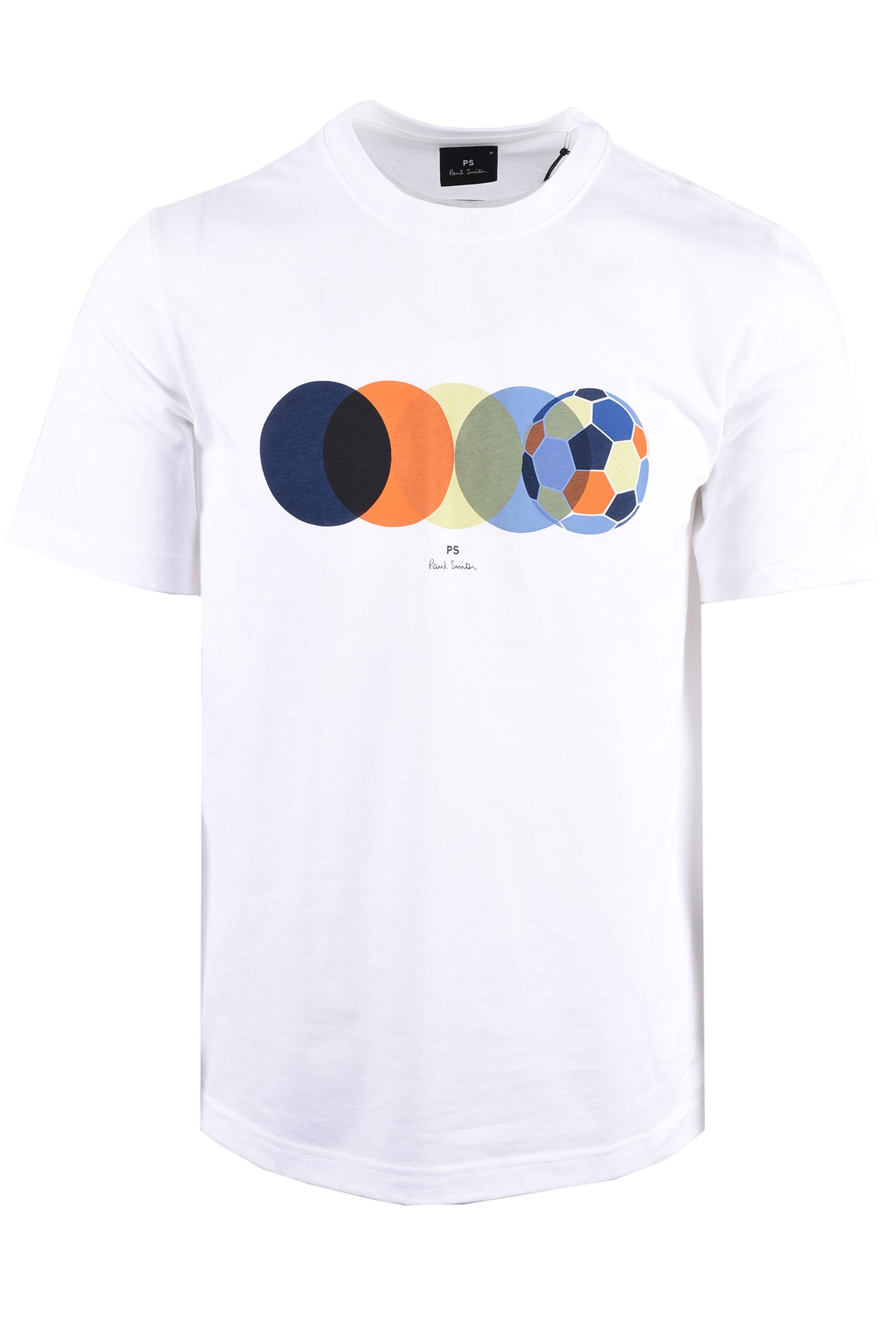 PAUL SMITH REG FIT FOOTBALL T-SHIRT WHITE Paul Smith Michael Stewart Menswear