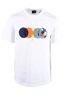 PAUL SMITH REG FIT FOOTBALL T-SHIRT WHITE Paul Smith Michael Stewart Menswear