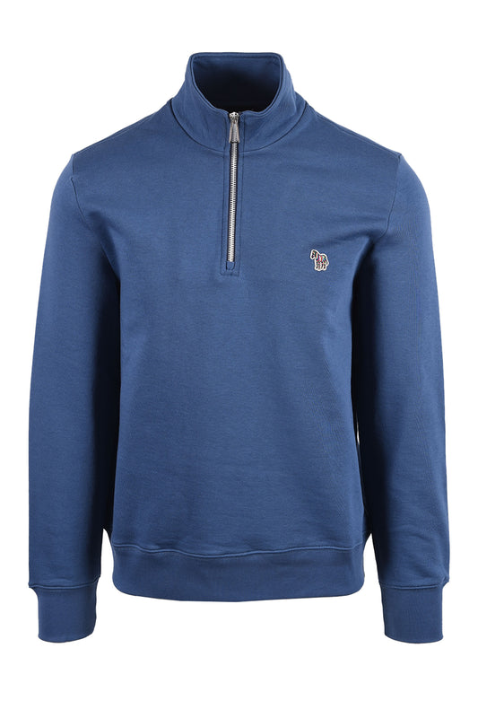 PAUL SMITH REG FIT HALF ZIP BLUE 2 Paul Smith Michael Stewart Menswear  Knitwear