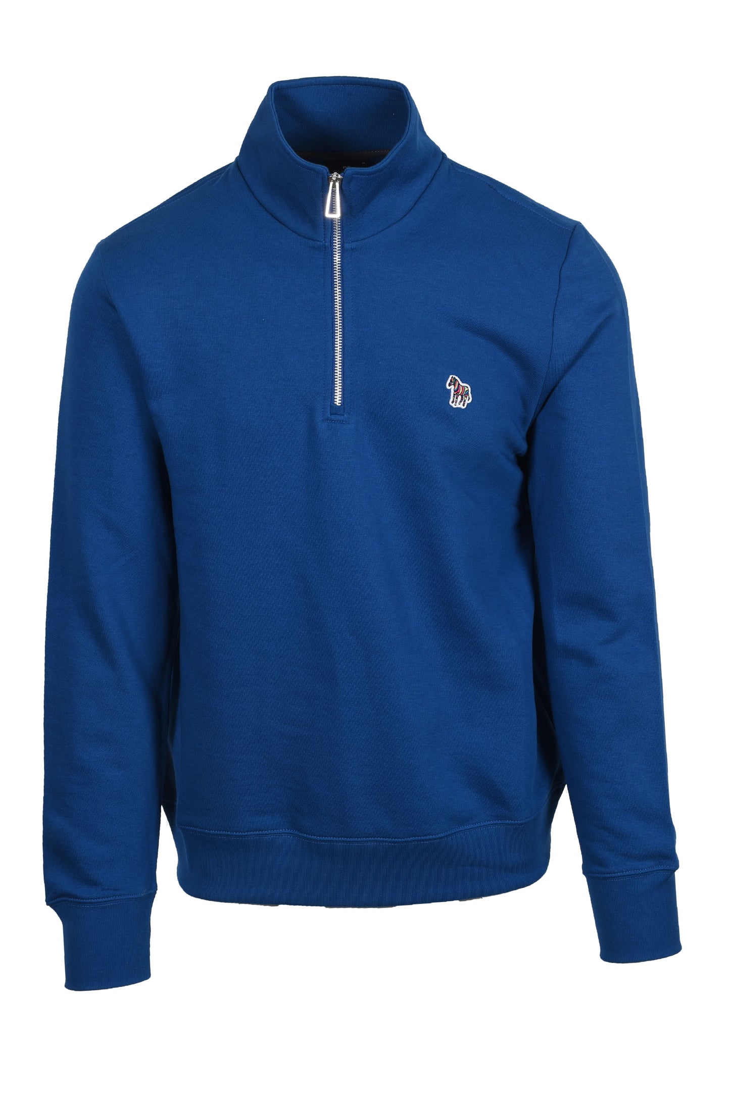 PAUL SMITH REG FIT HALF ZIP SWEATSHIRT BLUE
