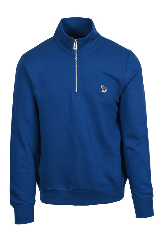 PAUL SMITH REG FIT HALF ZIP SWEATSHIRT BLUE