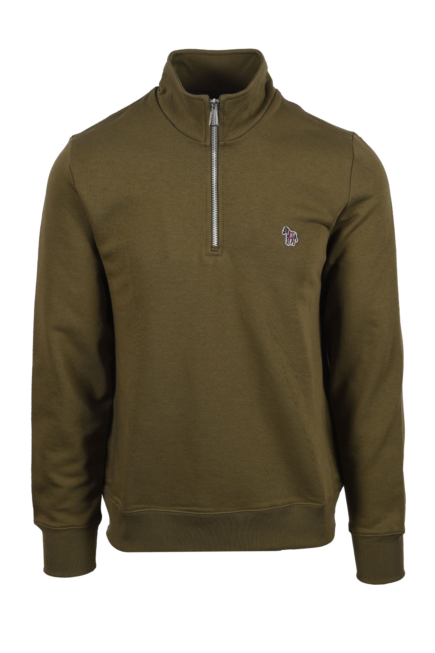 PAUL SMITH REG FIT HALF ZIP SWEATSHIRT SAGE