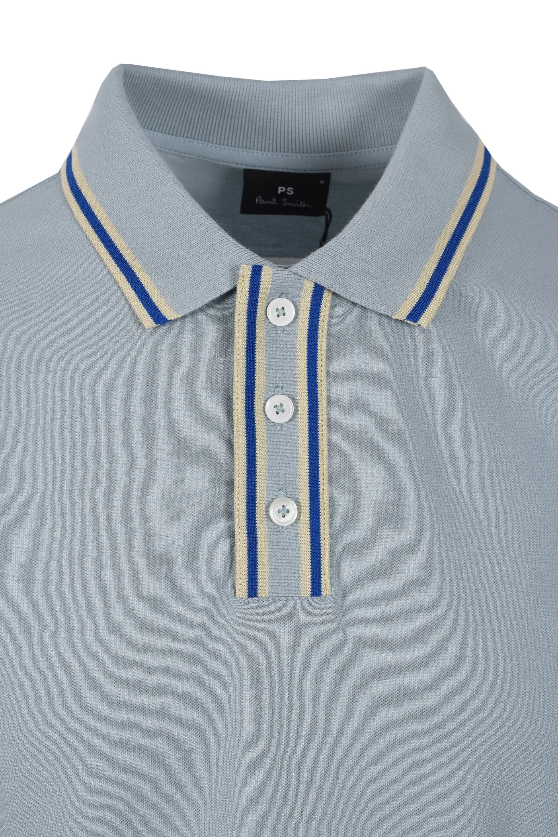 PAUL SMITH REG FIT TIPPED POLO BLUE Paul Smith